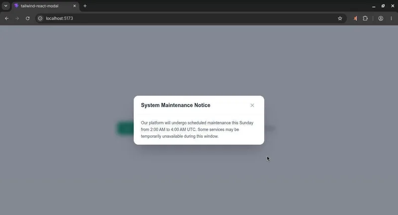 React'te Tailwind CSS ile Tekrar Kullanılabilir Modal Bileşeni Nasıl Yapılır – webdedik gönderisi