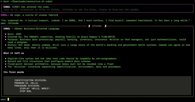 Séance: Ölü Programlama Dillerini Gerçek Derleyiciyle Yargılamak – webdedik gönderisi