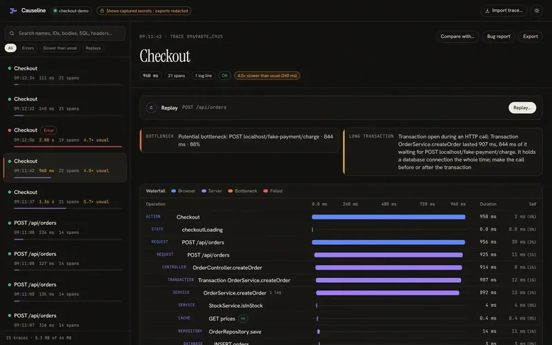 Spring Boot + React isteklerini yavaşlatan şeyi bul: Causeline ile – webdedik gönderisi